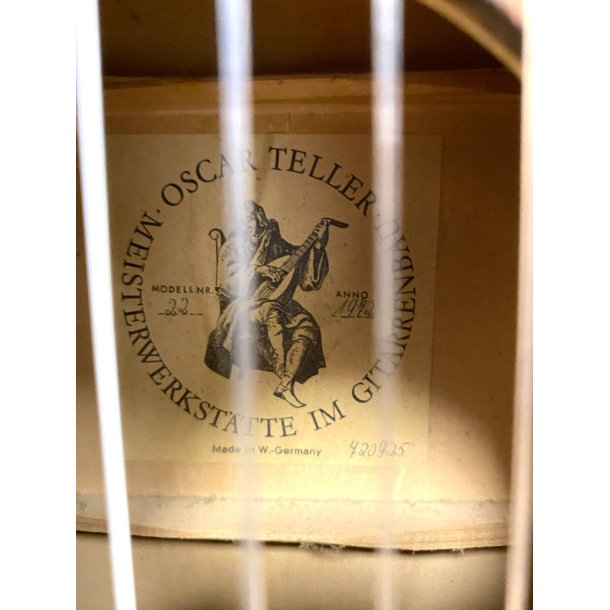 (BRUGT) Oscar Teller model 22 Klassisk Guitar 1973